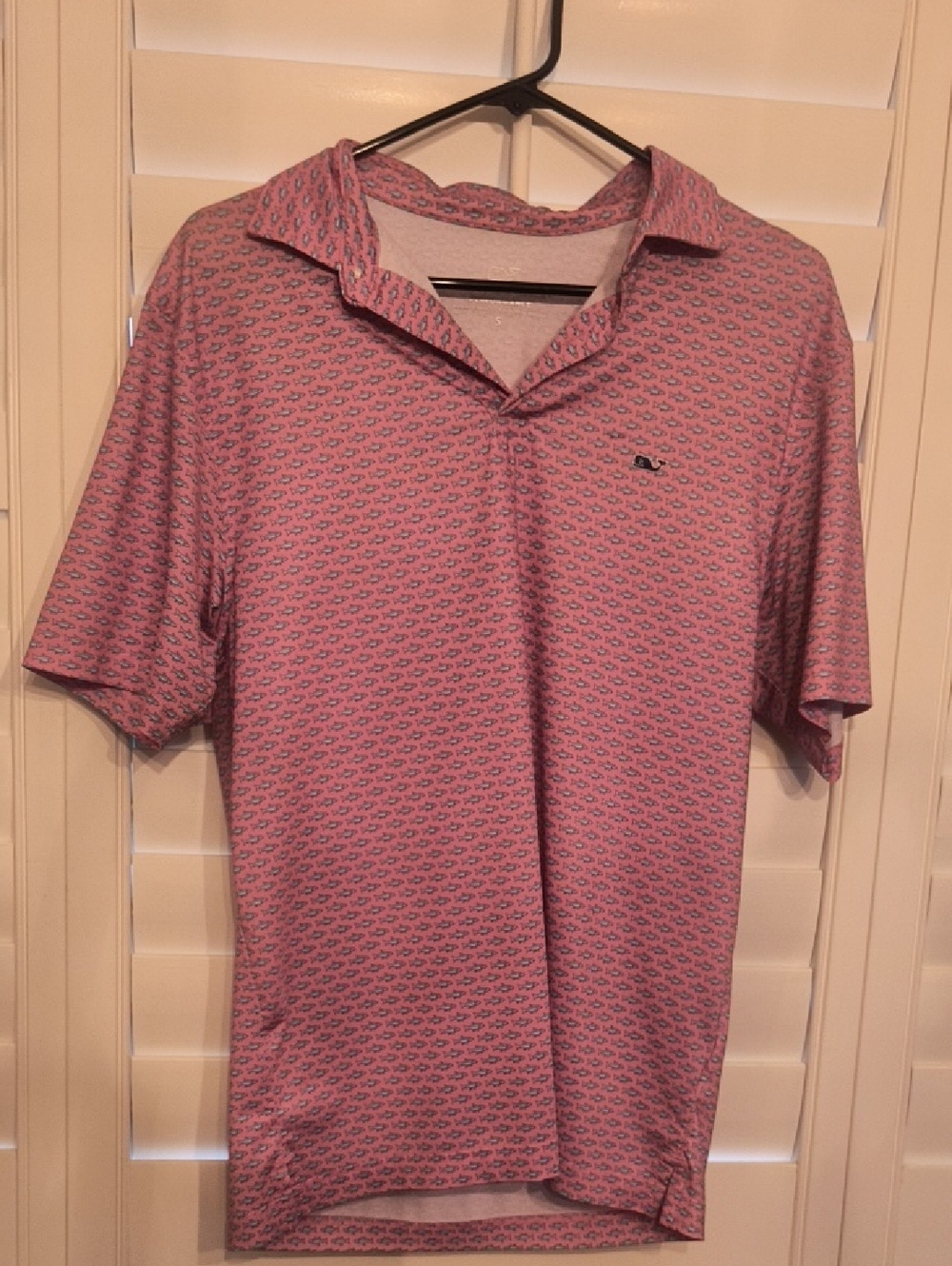 Pink Patterned Men's Polo Shirt Vineyard Vines